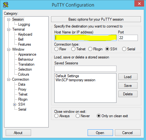 putty ssh end session command